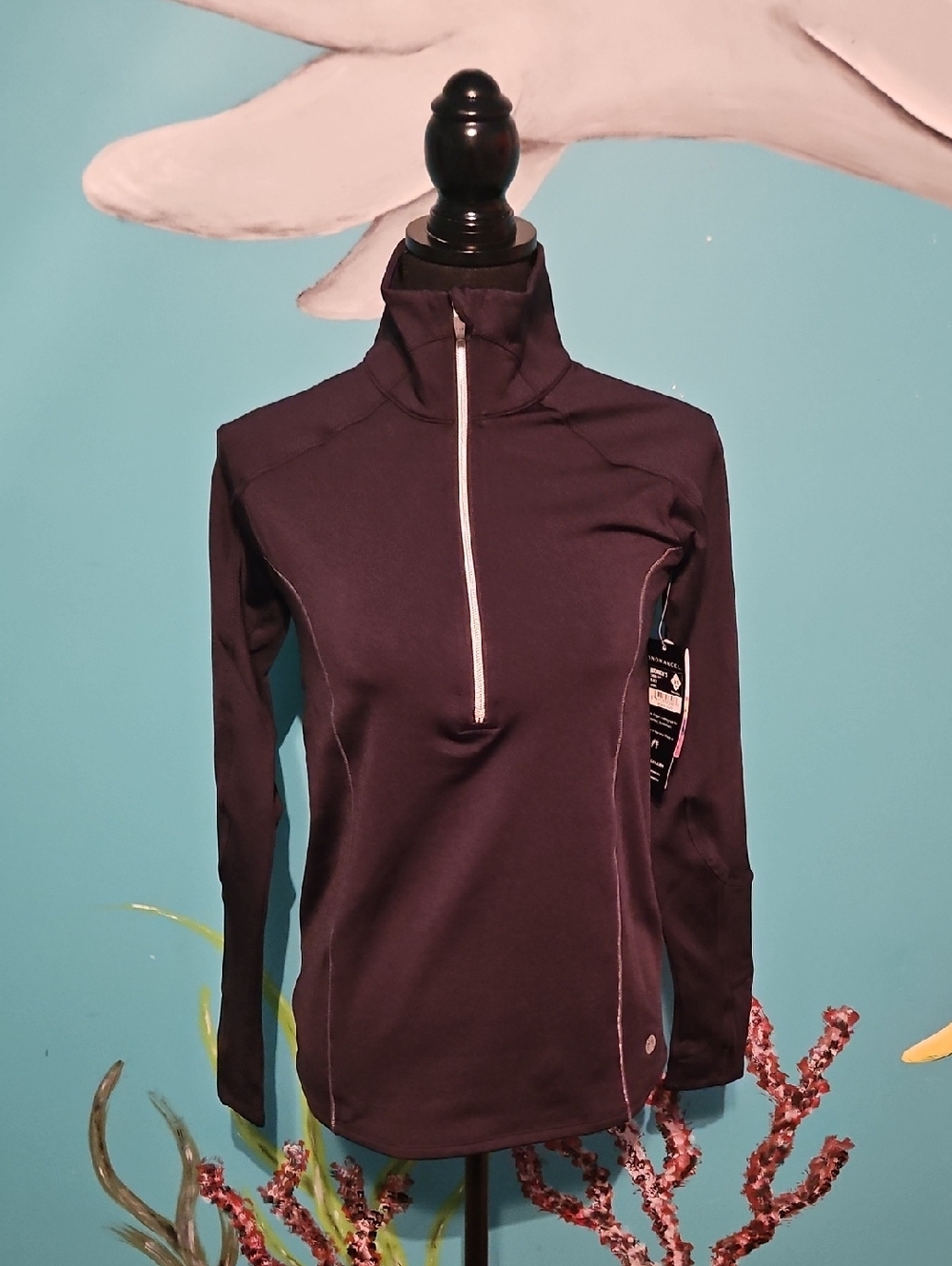 Snow Angel Women's Black Quarter-Zip Performance Top